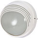 Brentwood 1 Light 8 inch Semi Gloss White Outdoor Bulk Head, Round Hood