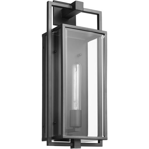 Exhibit 1 Light 20 inch Matte Black Outdoor Wall Sconce