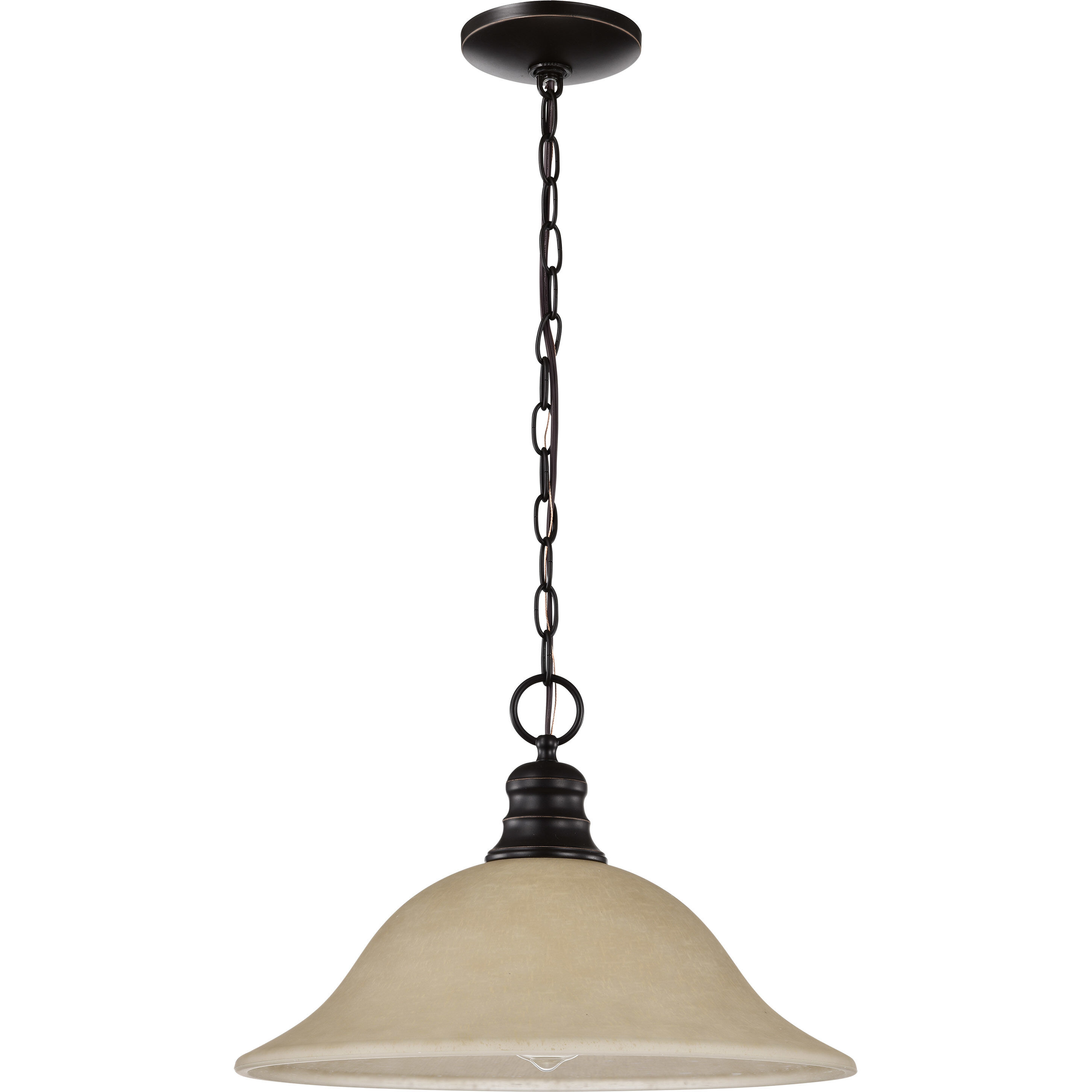 Empire 1 Light 16 inch Mahogany Bronze Dome Pendant Ceiling Light