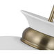 Perkins 1 Light 24 inch Matte White/Burnished Brass Pendant Ceiling Light