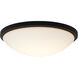 Button LED 17 inch Matte Black LED Flush Mount Ceiling Light