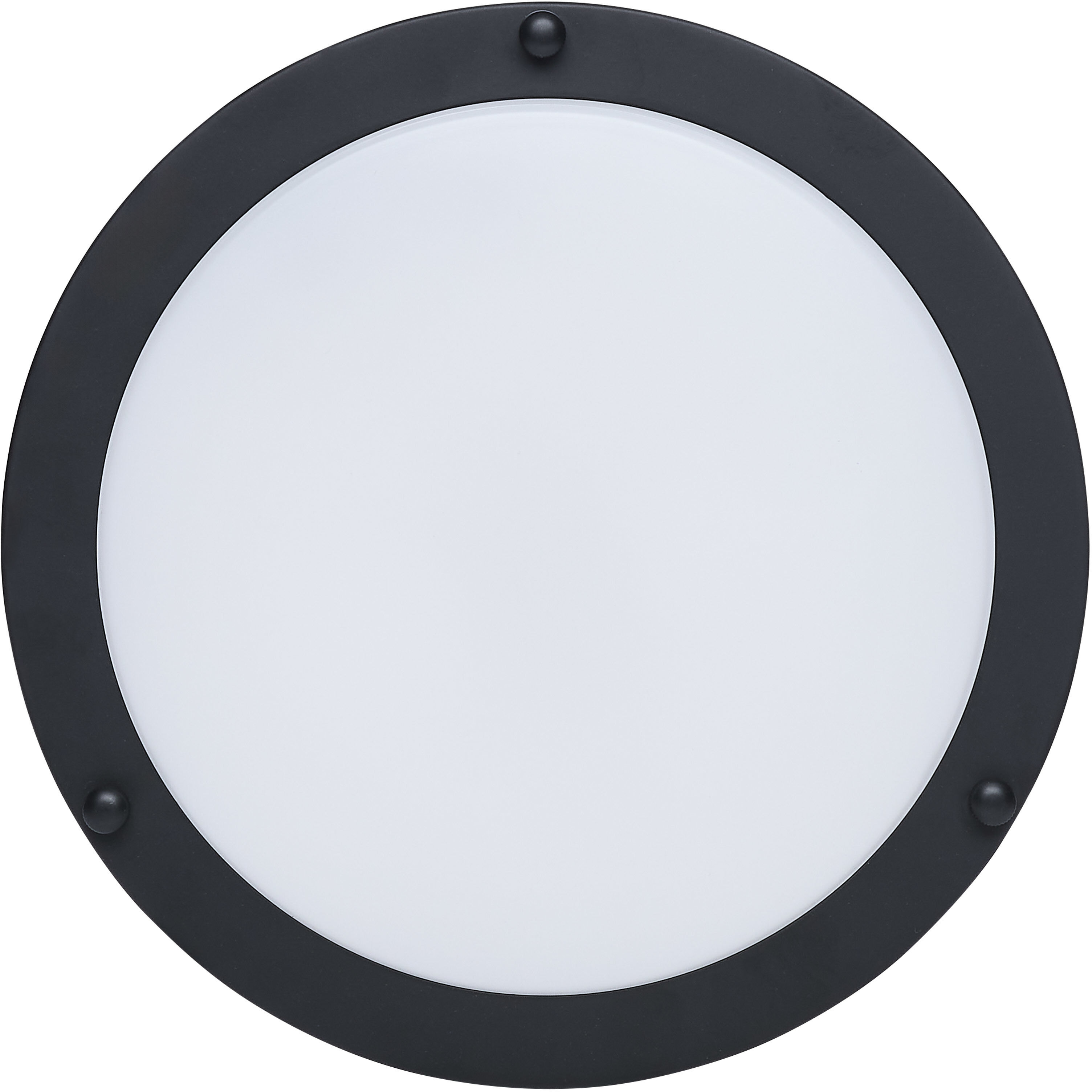 Glamour LED 9.84 inch Black Flush Mount Ceiling Light