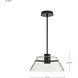 Edmond LED 17 inch Matte Black Pendant Ceiling Light