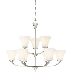 Fawn 9 Light 30 inch Brushed Nickel Chandelier Ceiling Light