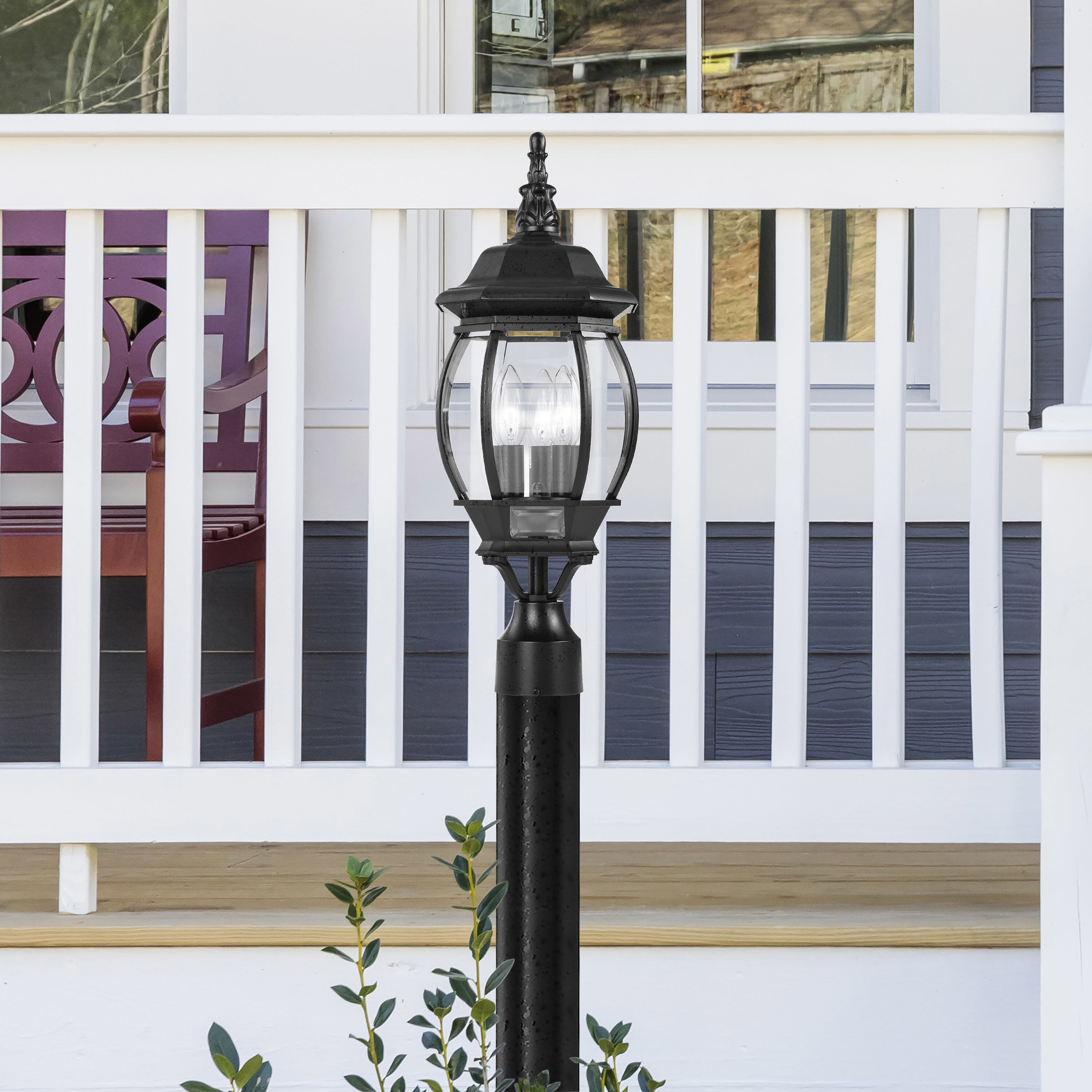 Nuvo 60/899 Central Park 3 Light 21 inch Textured Black Nuvo 60/899 Central Park 3 Light 21 inch Textured Black