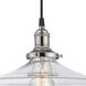 Vintage 1 Light 14 inch Polished Nickel Pendant Ceiling Light