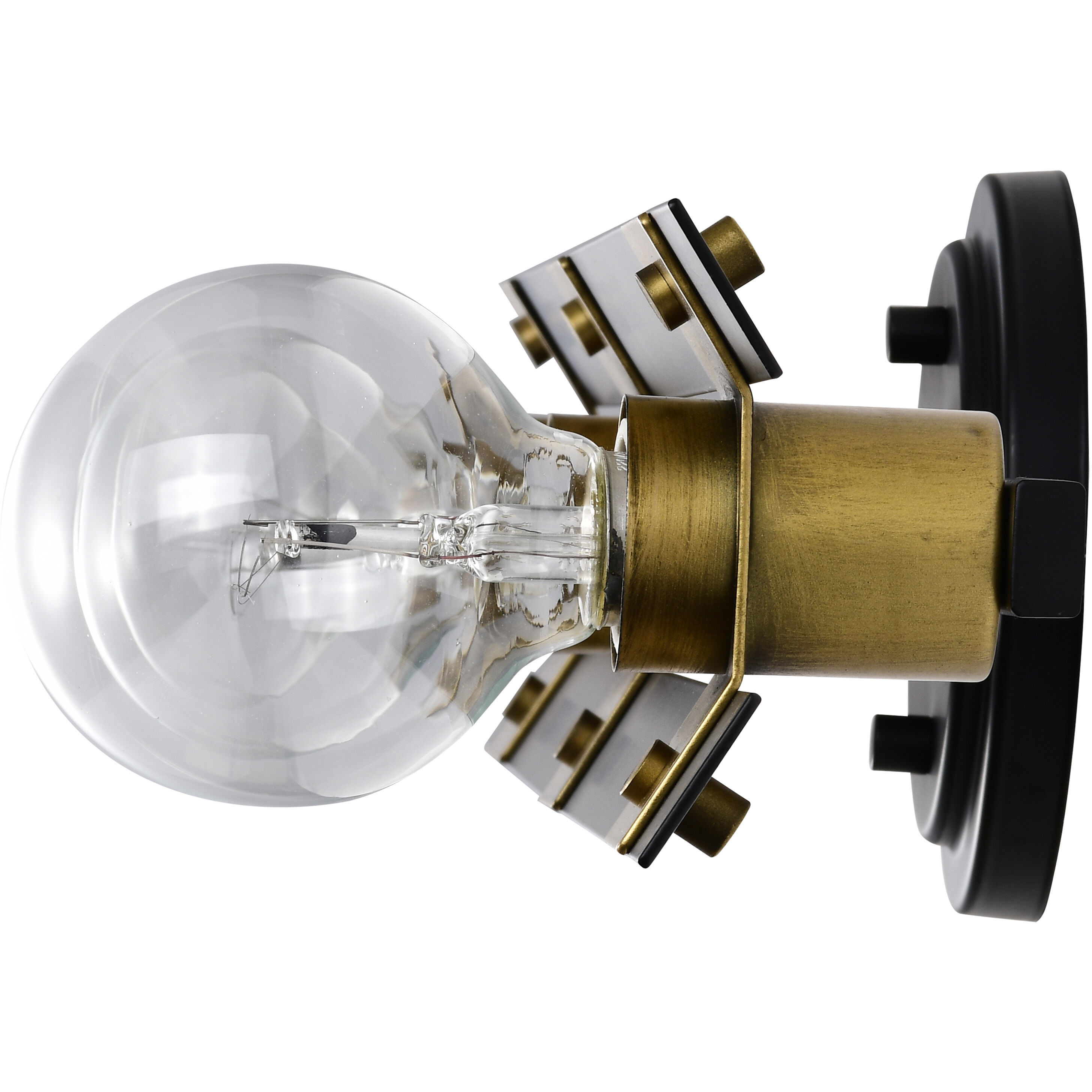 Marsden antique brass industrial wall light outlet