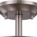 Mobili 2 Light 13 inch Brushed Nickel Semi Flush Mount Ceiling Light