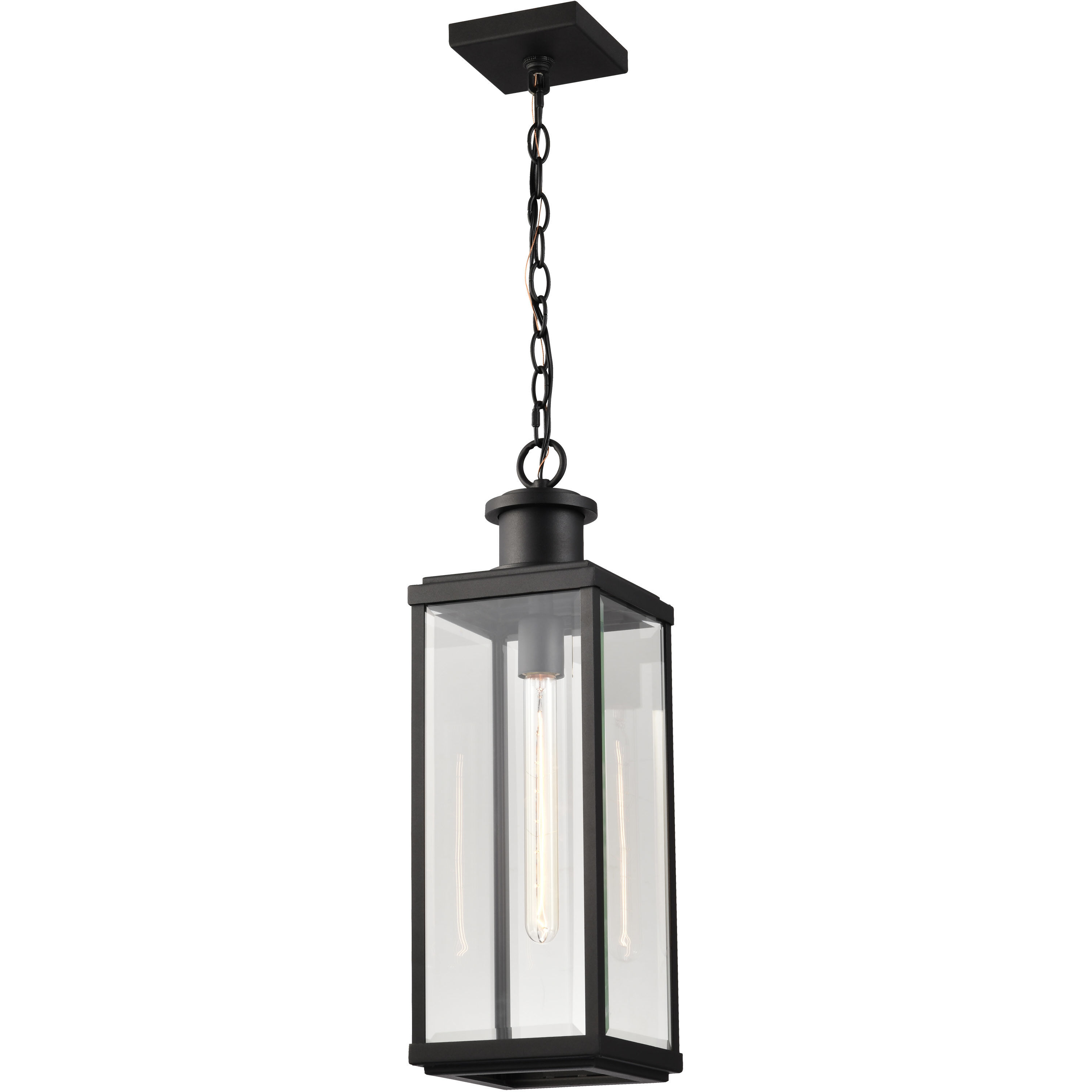 Luca 7 inch Sand Black Outdoor Hanging Light