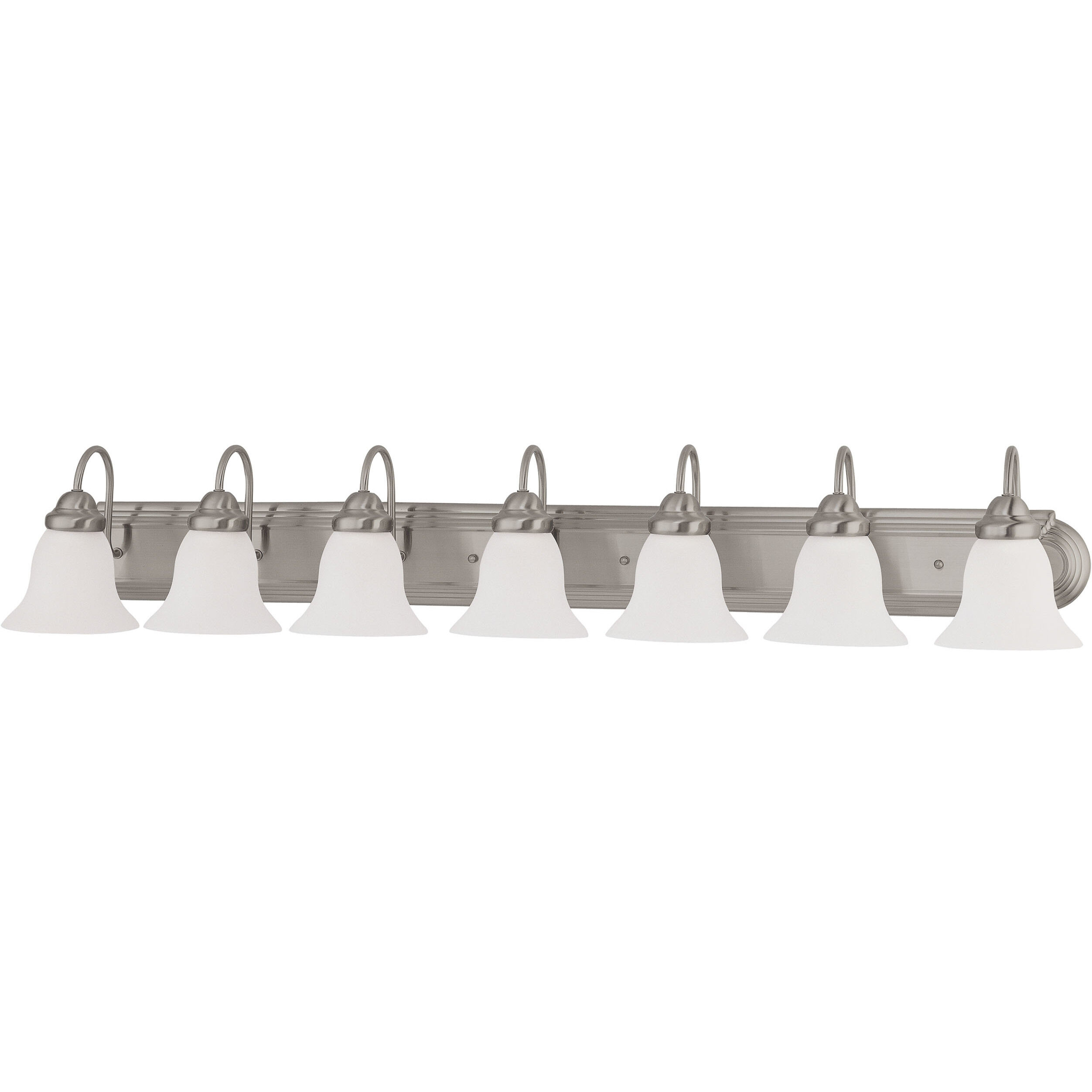 Nuvo 60 3283 Ballerina 7 Light 48 inch Brushed Nickel Vanity Light Wall Light
