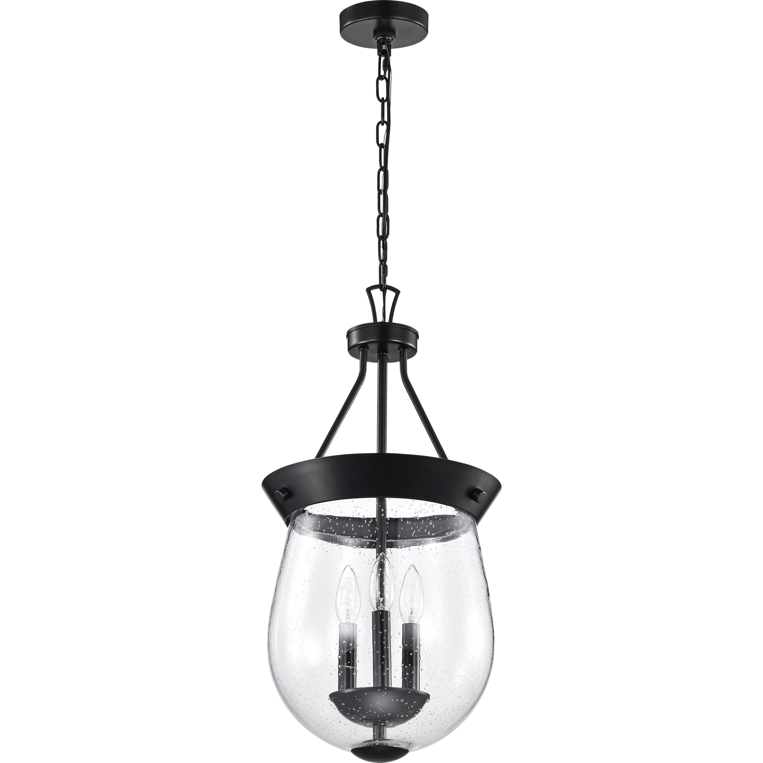 Boliver 3 Light 11.75 inch Matte Black Pendant Ceiling Light