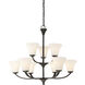 Fawn 9 Light 30 inch Mahogany Bronze Chandelier Ceiling Light