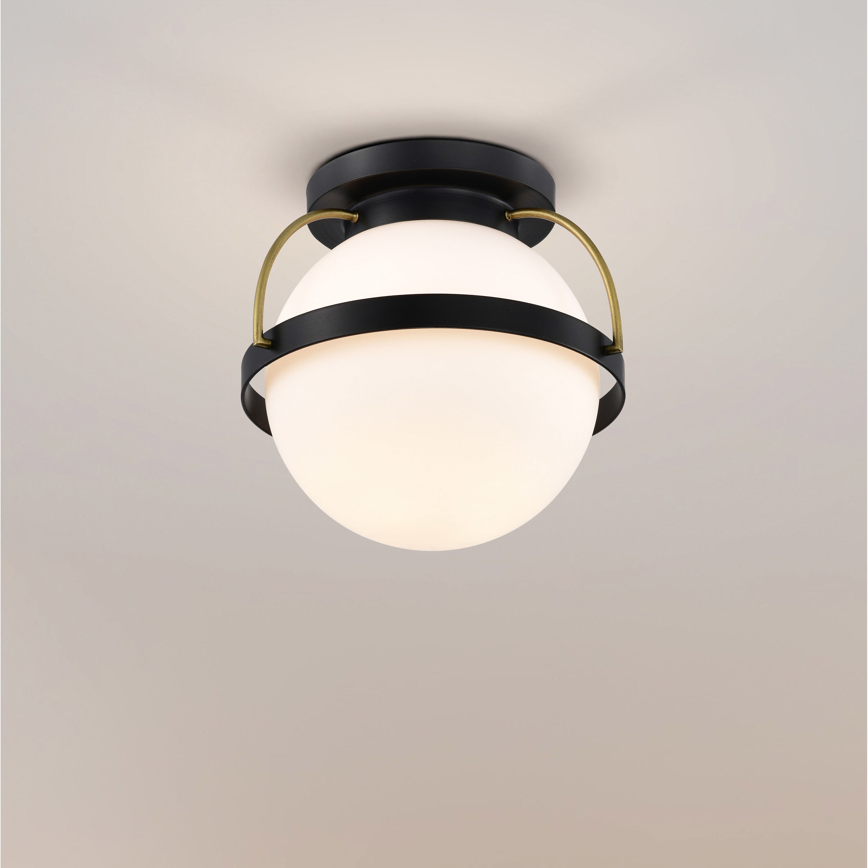 Lakeshore 1 Light 10 inch Matte Black Flush Mount Ceiling Light