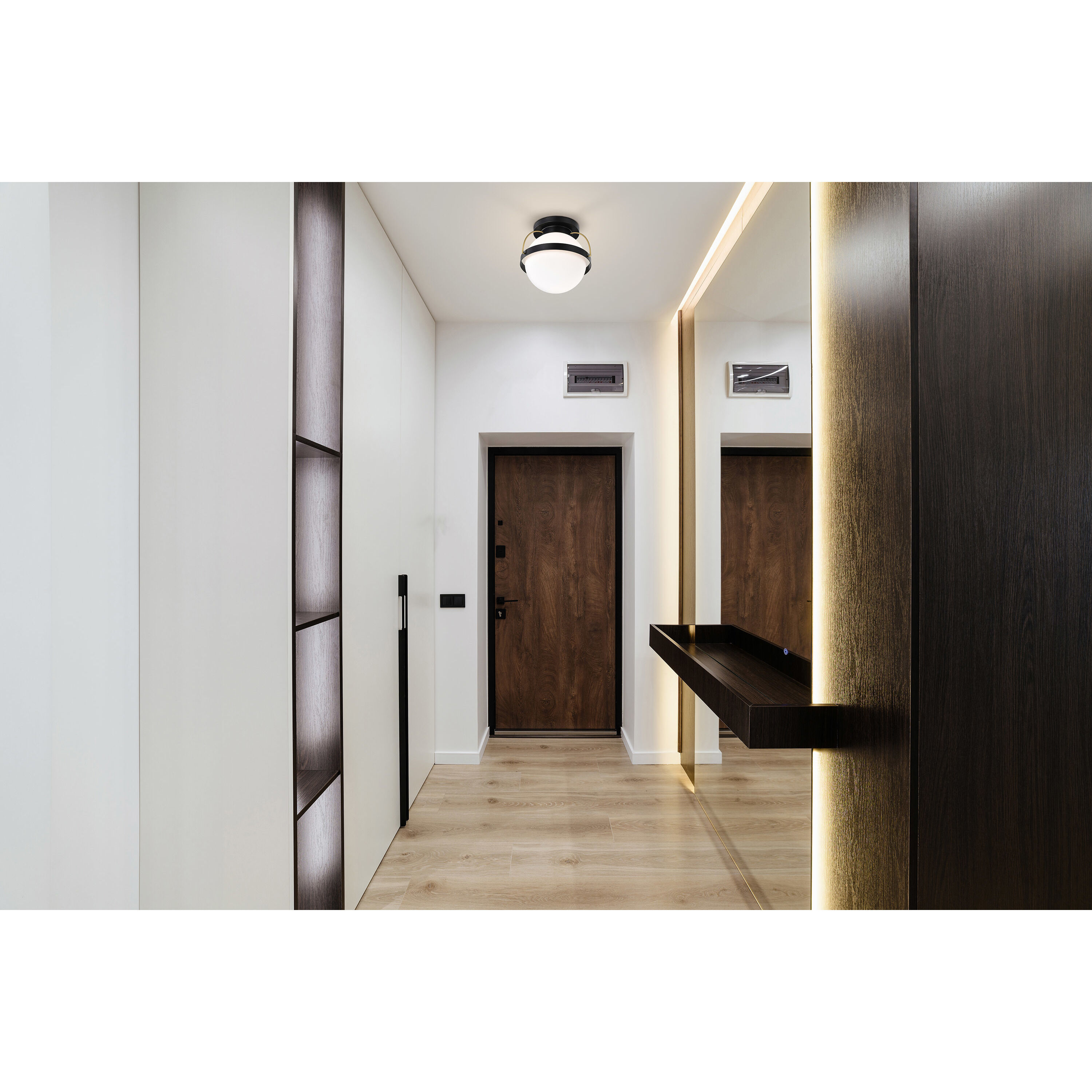 Lakeshore 1 Light 13 inch Matte Black Flush Mount Ceiling Light