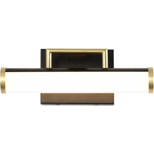 Solano LED 12 inch Matte Black Bath Vanity Light Wall Light