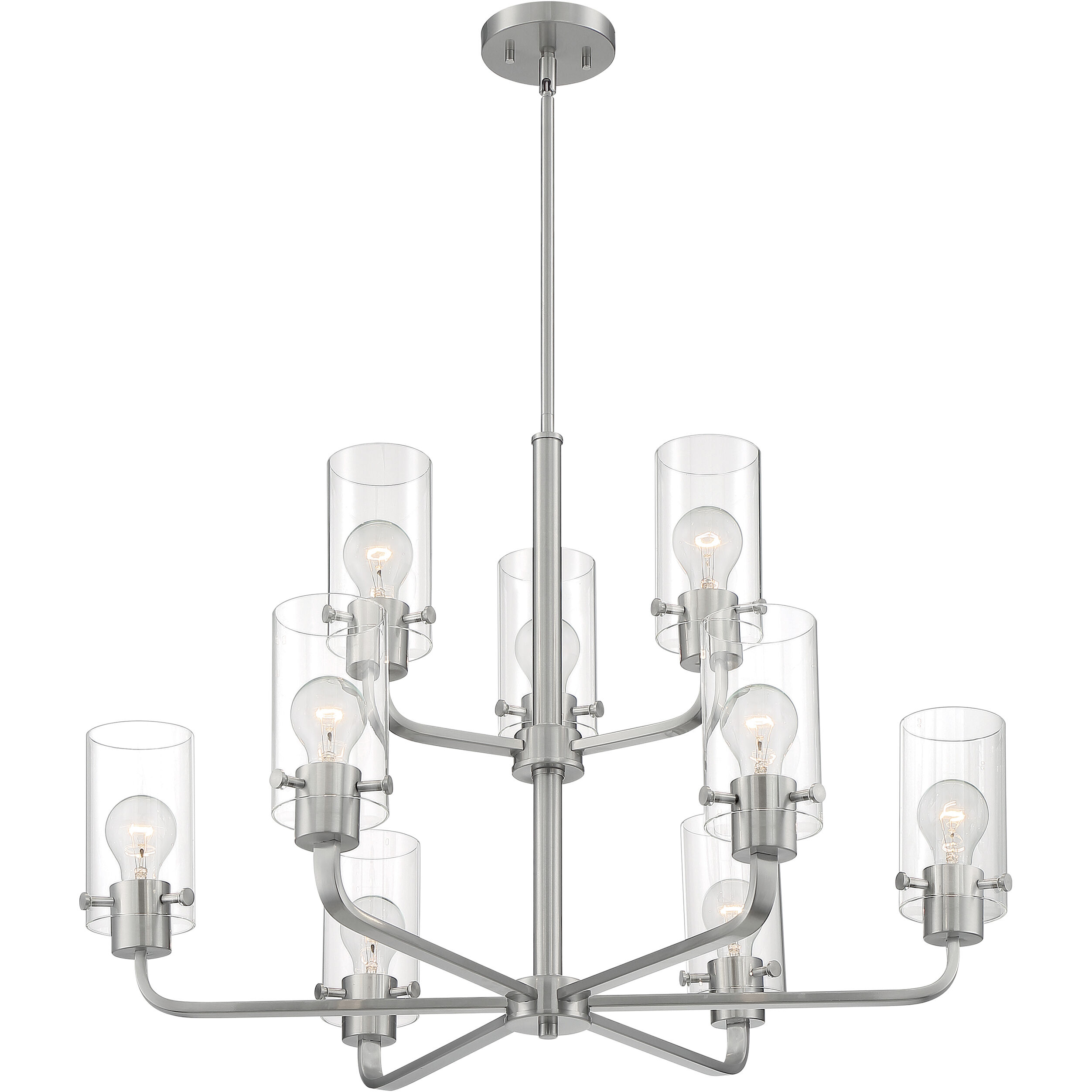 Sommerset 9 Light 30 inch Brushed Nickel Chandelier Ceiling Light