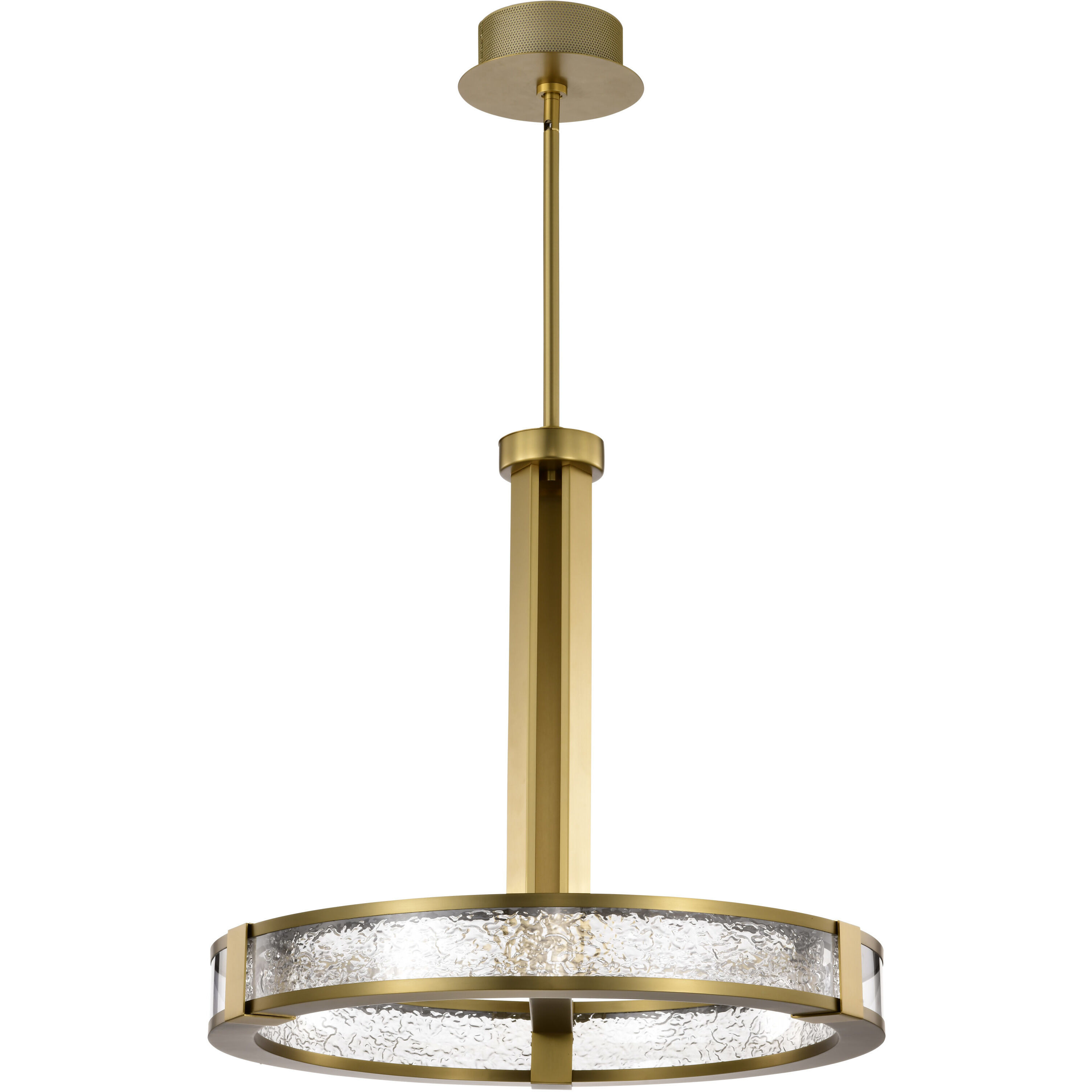 Darrow LED 24 inch Vintage Brass Pendant Ceiling Light