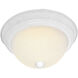 Brentwood 2 Light 11 inch Textured White Flush Mount Ceiling Light