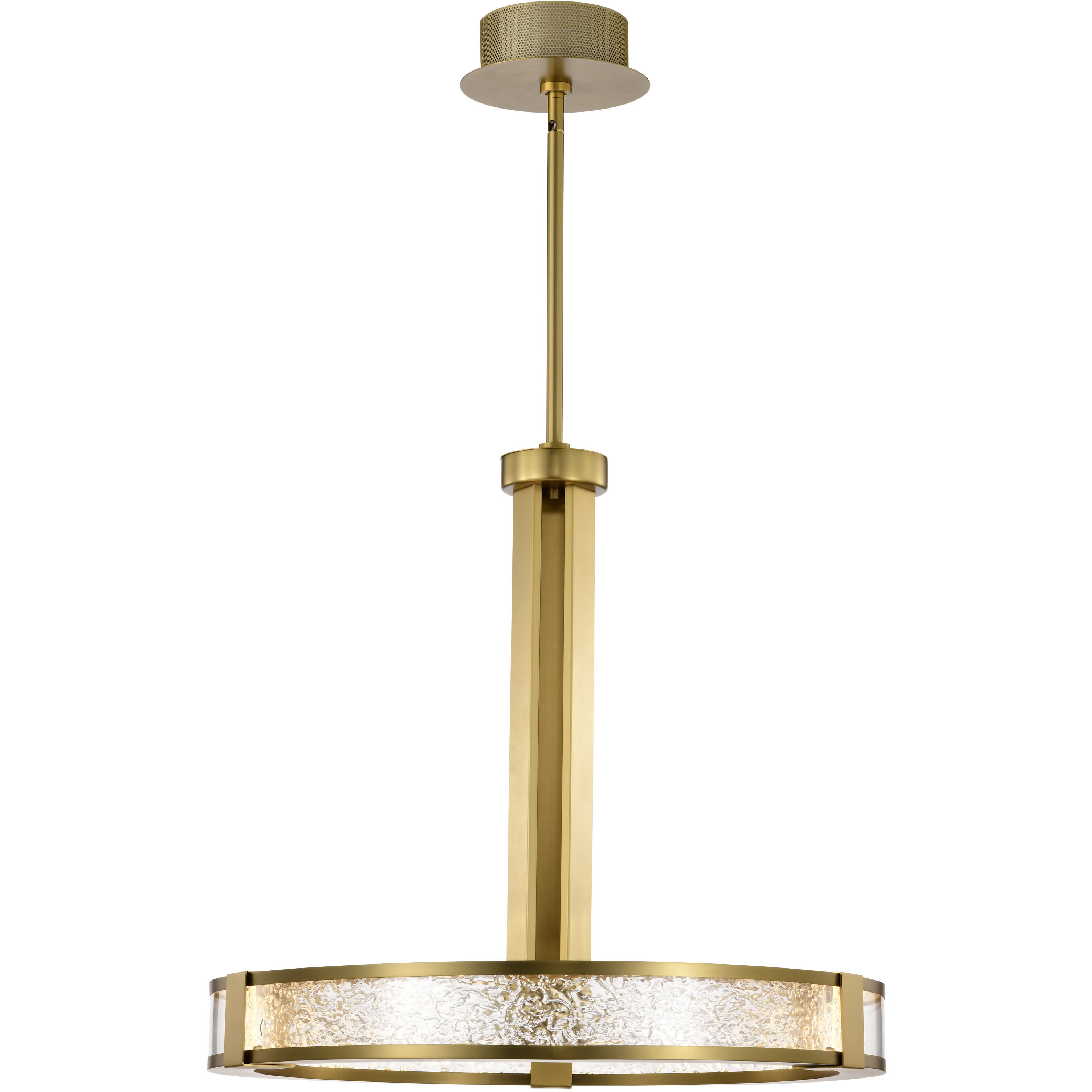 Darrow LED 24 inch Vintage Brass Pendant Ceiling Light