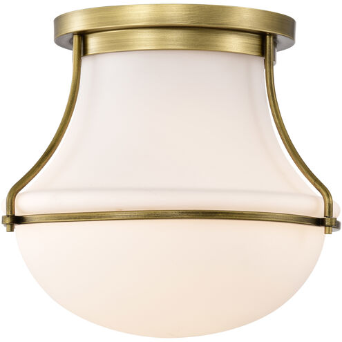 Valdora 1 Light 14 inch Natural Brass Flush Mount Ceiling Light