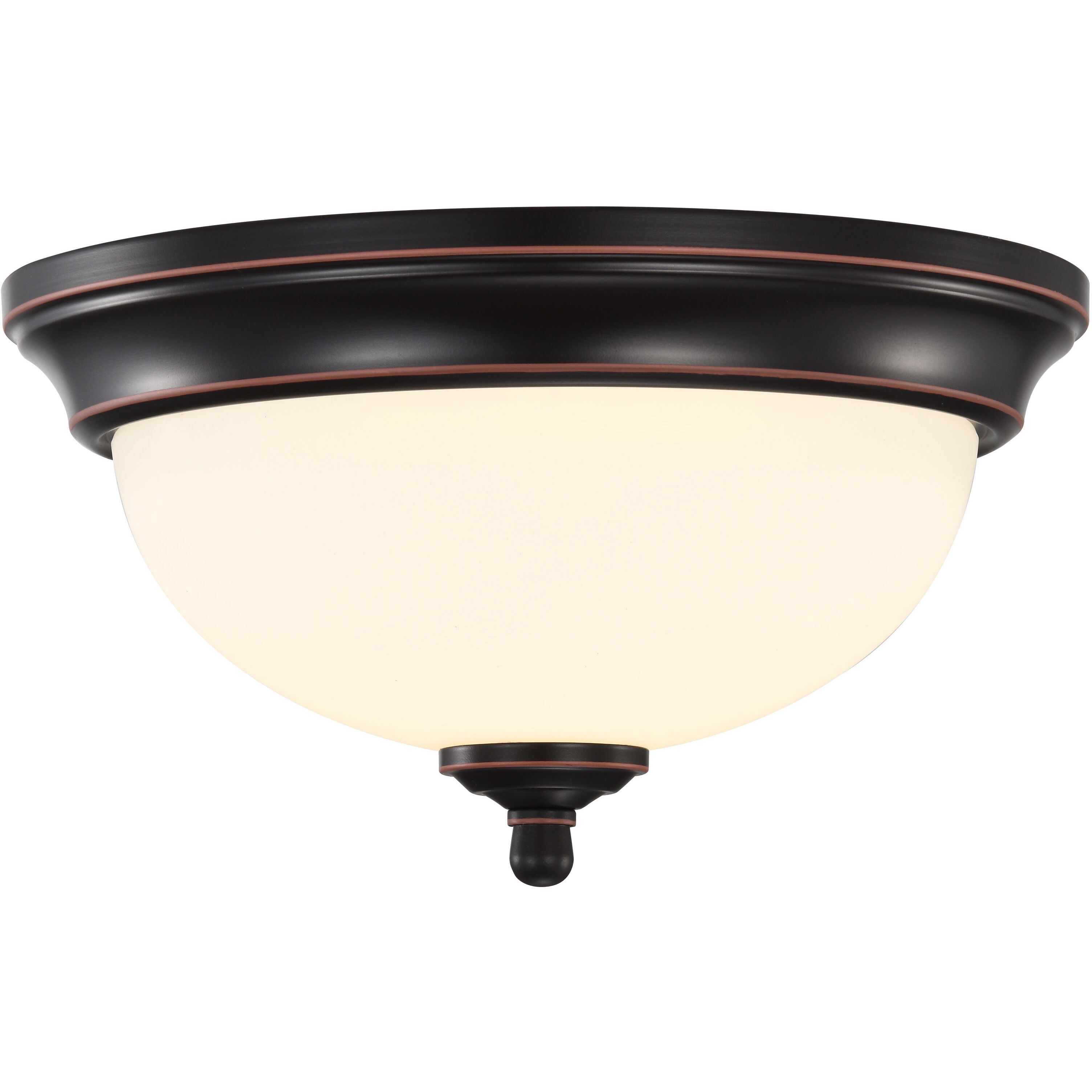 Brentwood LED 10.88 inch Mahogany Bronze LED Flush Mount Ceiling Light
