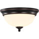 Brentwood LED 10.88 inch Mahogany Bronze LED Flush Mount Ceiling Light