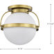 Lakeshore 1 Light 18 inch Natural Brass Flush Mount Ceiling Light