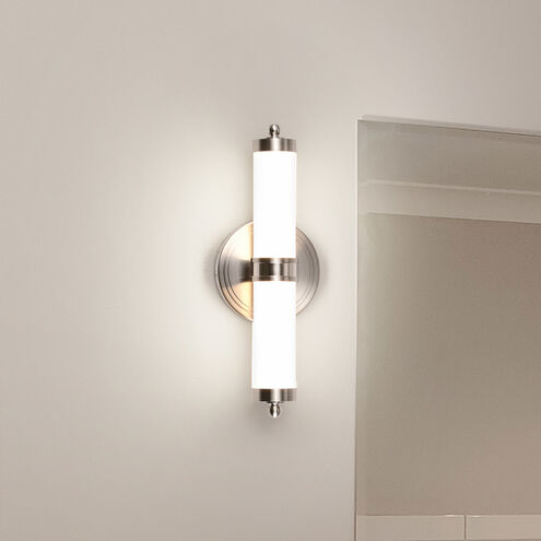 Kagen LED 13.58 inch Brushed Nickel Bath Vanity Light Wall Light