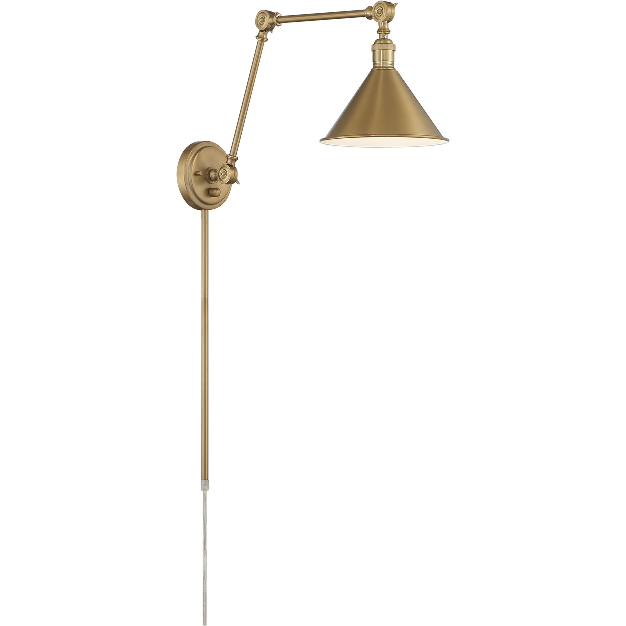 Delancey 27 inch 60.00 watt Burnished Brass Swing Arm Wall Wall Light