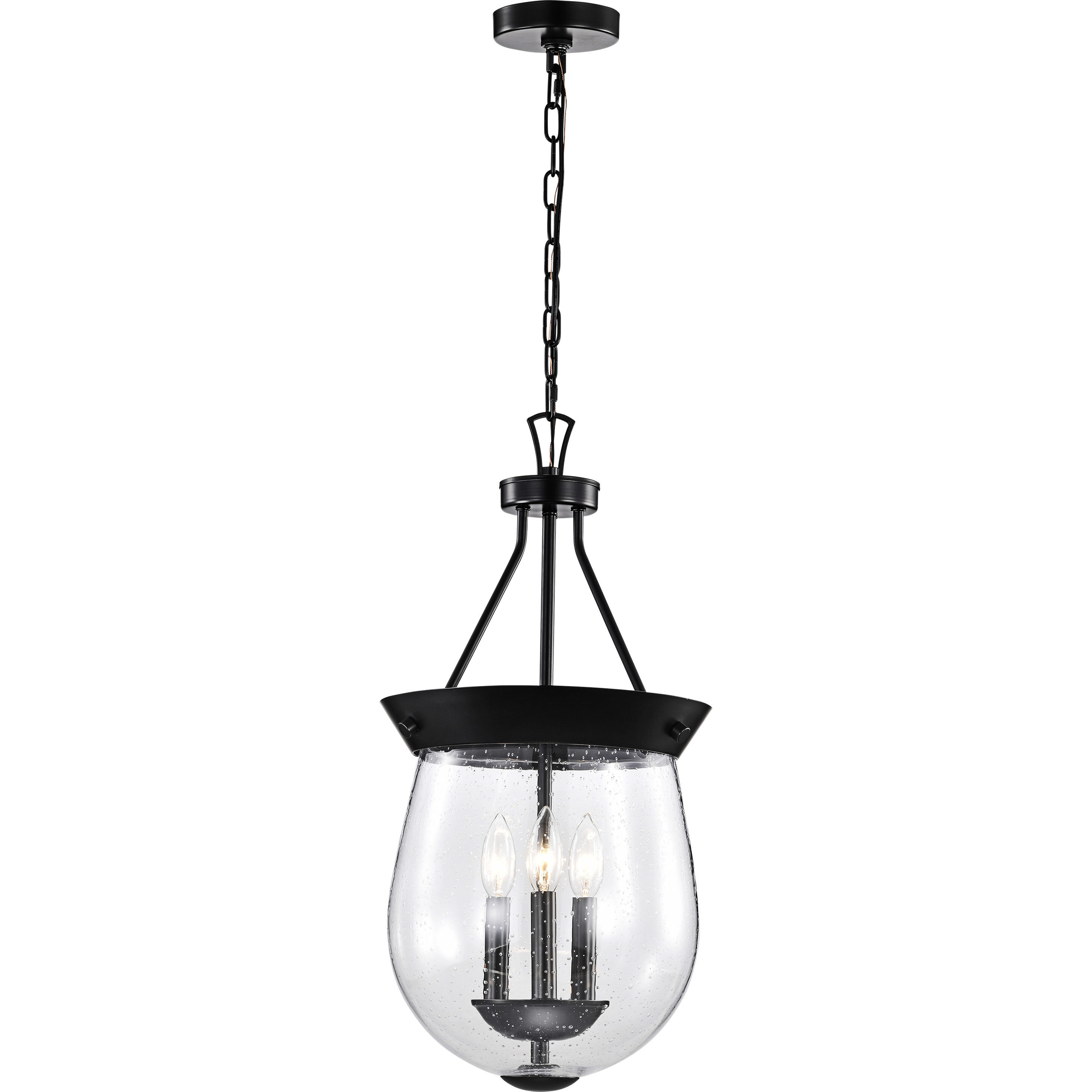 Boliver 3 Light 11.75 inch Matte Black Pendant Ceiling Light