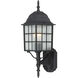 Brentwood 1 Light 18 inch Textured Black Outdoor Wall Sconce