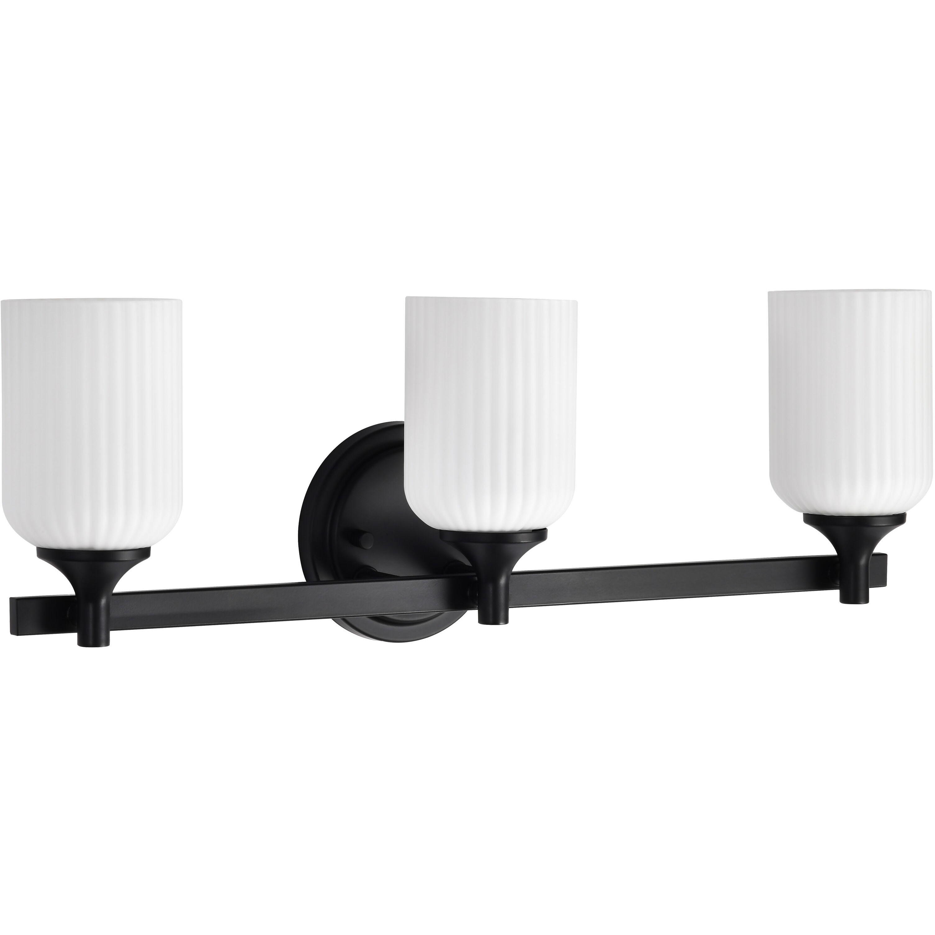 Solara 23 inch Matte Black Vanity Wall Light