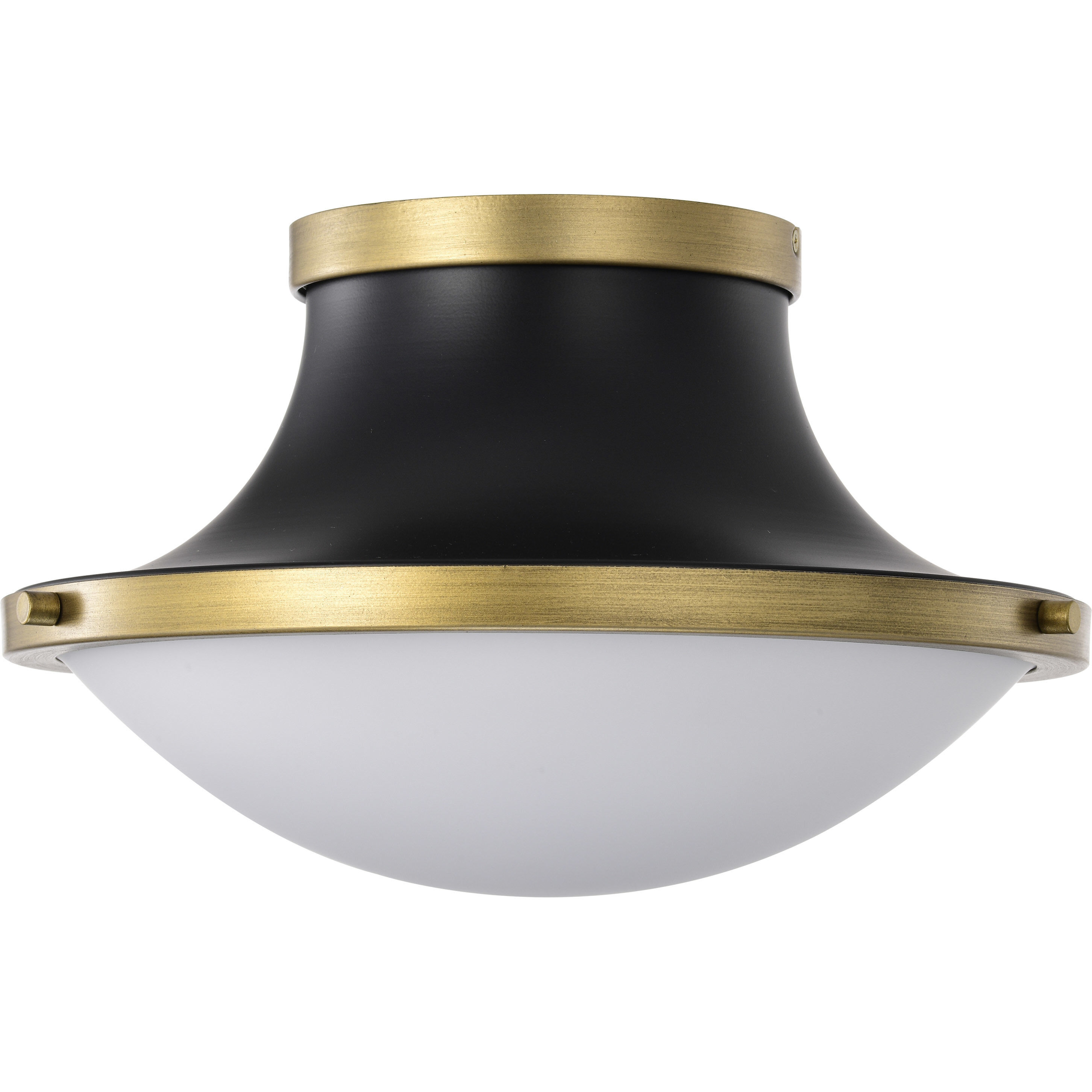 Black and brass flush mount light cheap