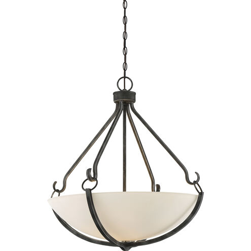 Sherwood 4 Light 26 inch Iron Black and Brushed Nickel Accents Pendant Ceiling Light