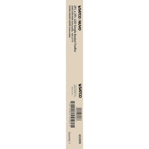 Brentwood LED 24 inch White Troffer Ceiling Light, Center Basket