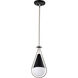 Admiral 1 Light 6.5 inch Matte Black Pendant Ceiling Light