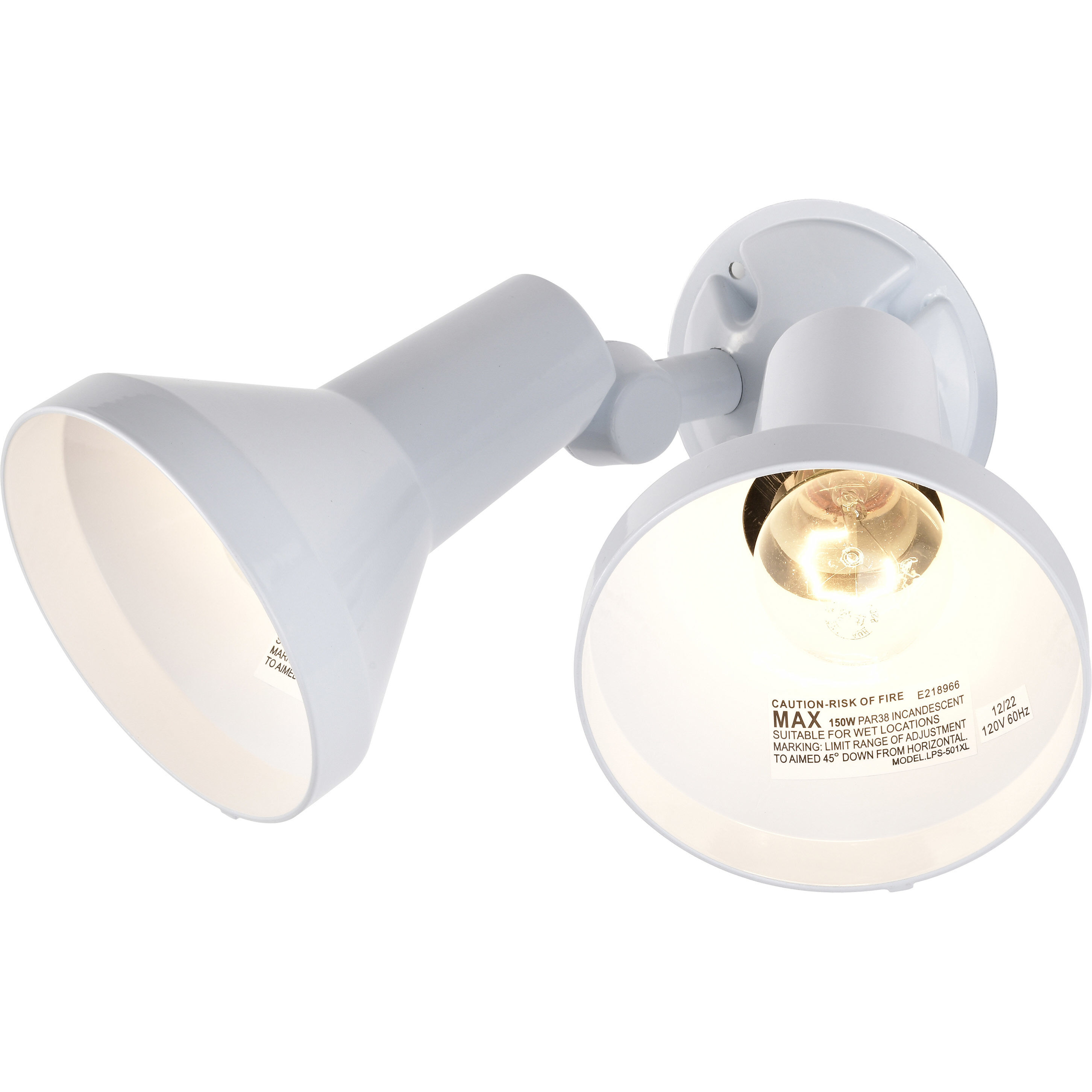 Brentwood 2 Light 5 inch White Outdoor Flood Light