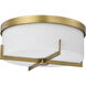 Roselle 14.38 inch Natural Brass Flush Mount Ceiling Light