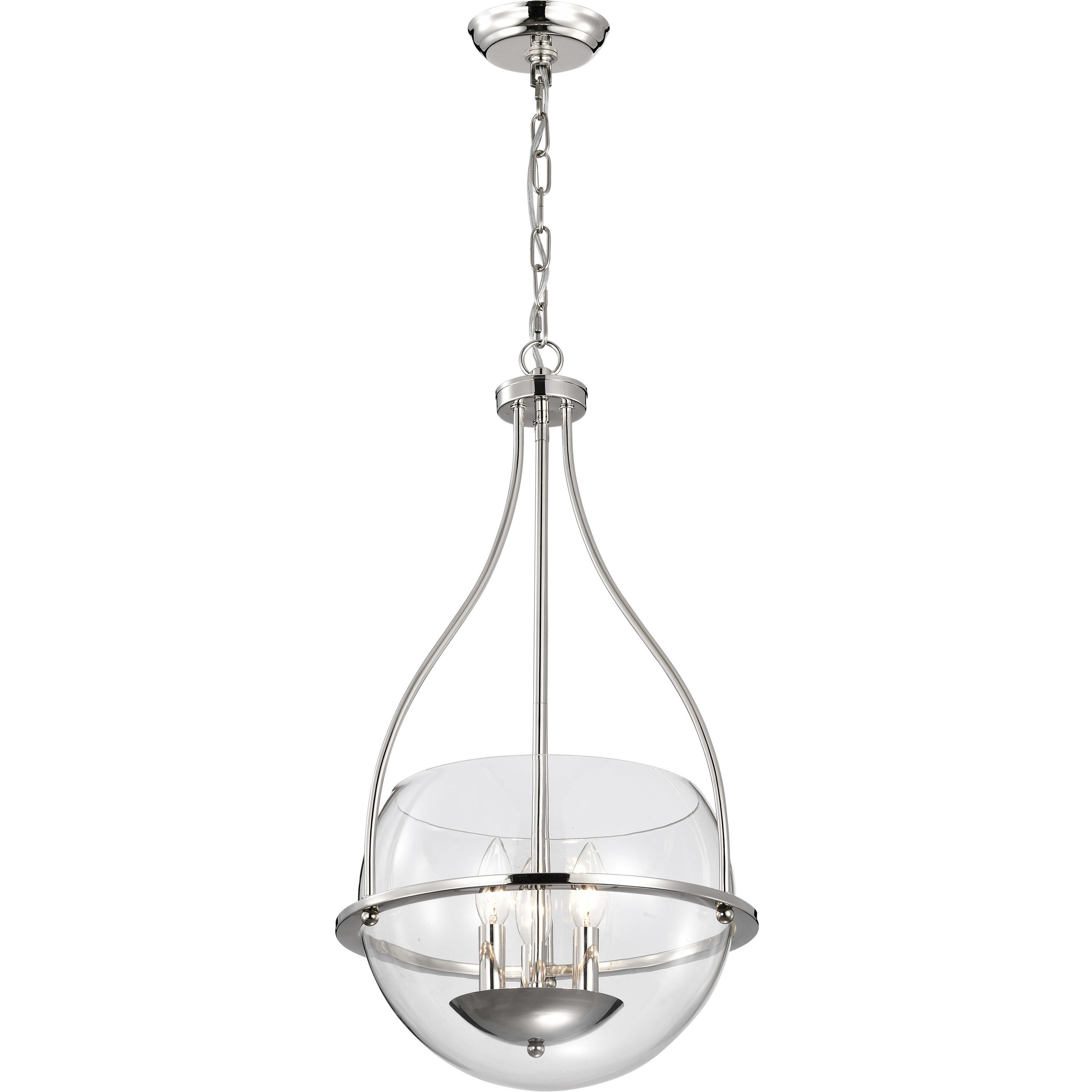 Amado 3 Light 14 inch Polished Nickel Pendant Ceiling Light