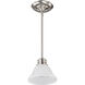 Empire 1 Light 7 inch Brushed Nickel Mini Pendant Ceiling Light