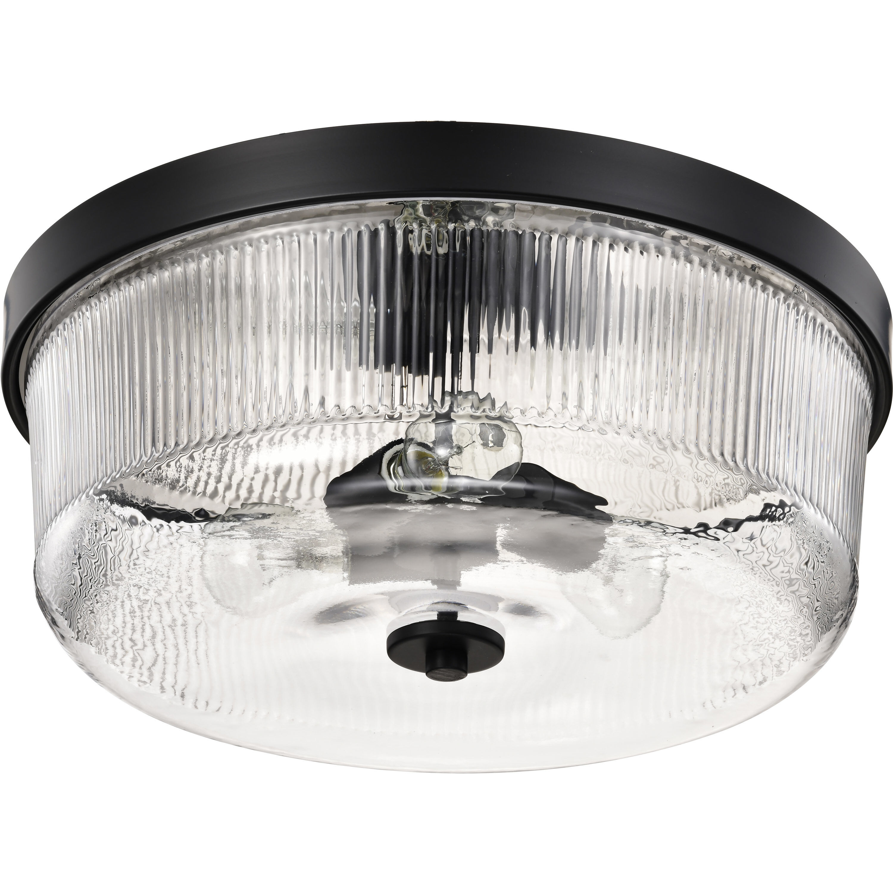 Grayson 17.25 inch Matte Black Flush Mount Ceiling Light