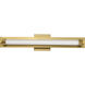 Larissa LED 23.25 inch Vintage Brass Vanity Wall Light