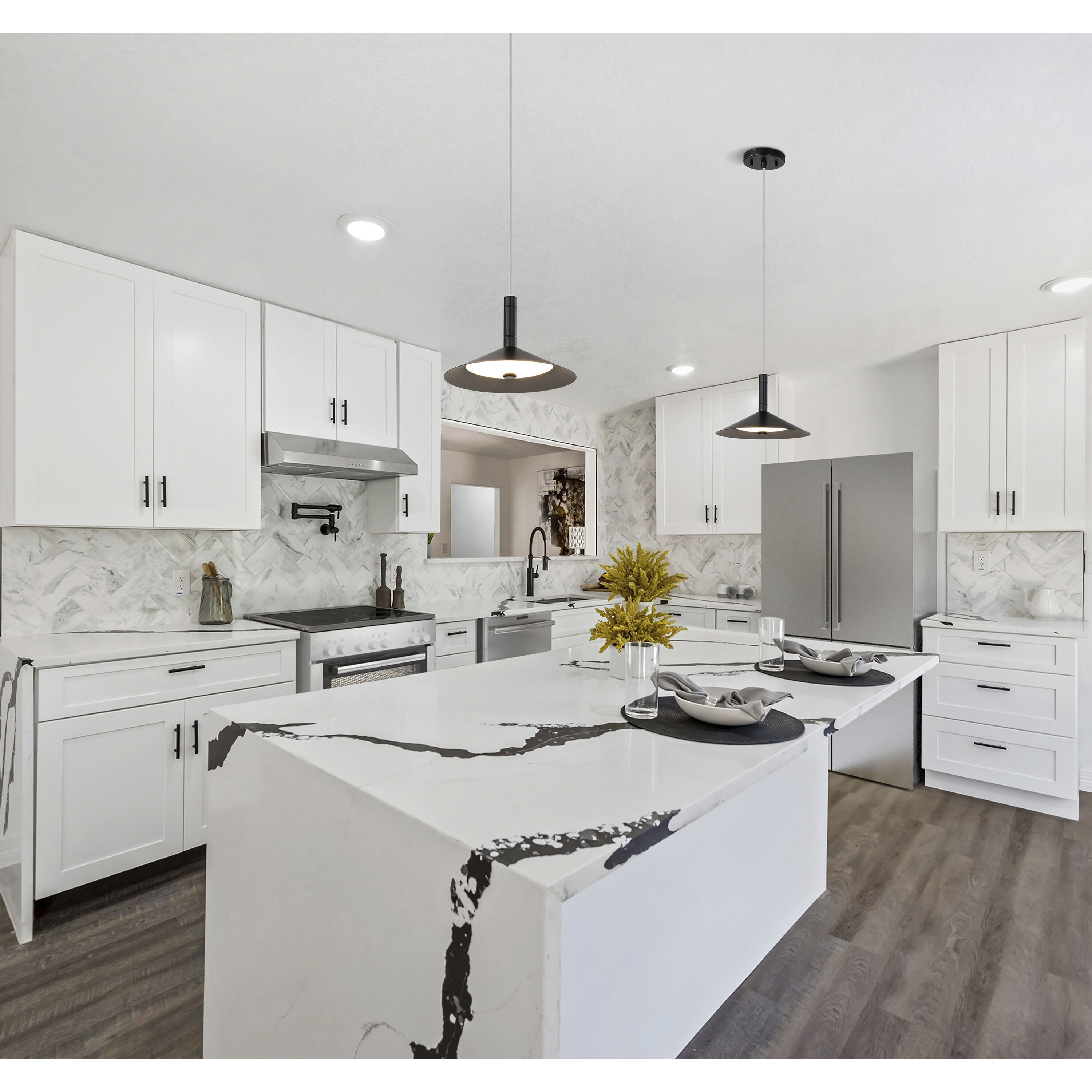 Corrine LED 9.88 inch Matte Black Pendant Ceiling Light