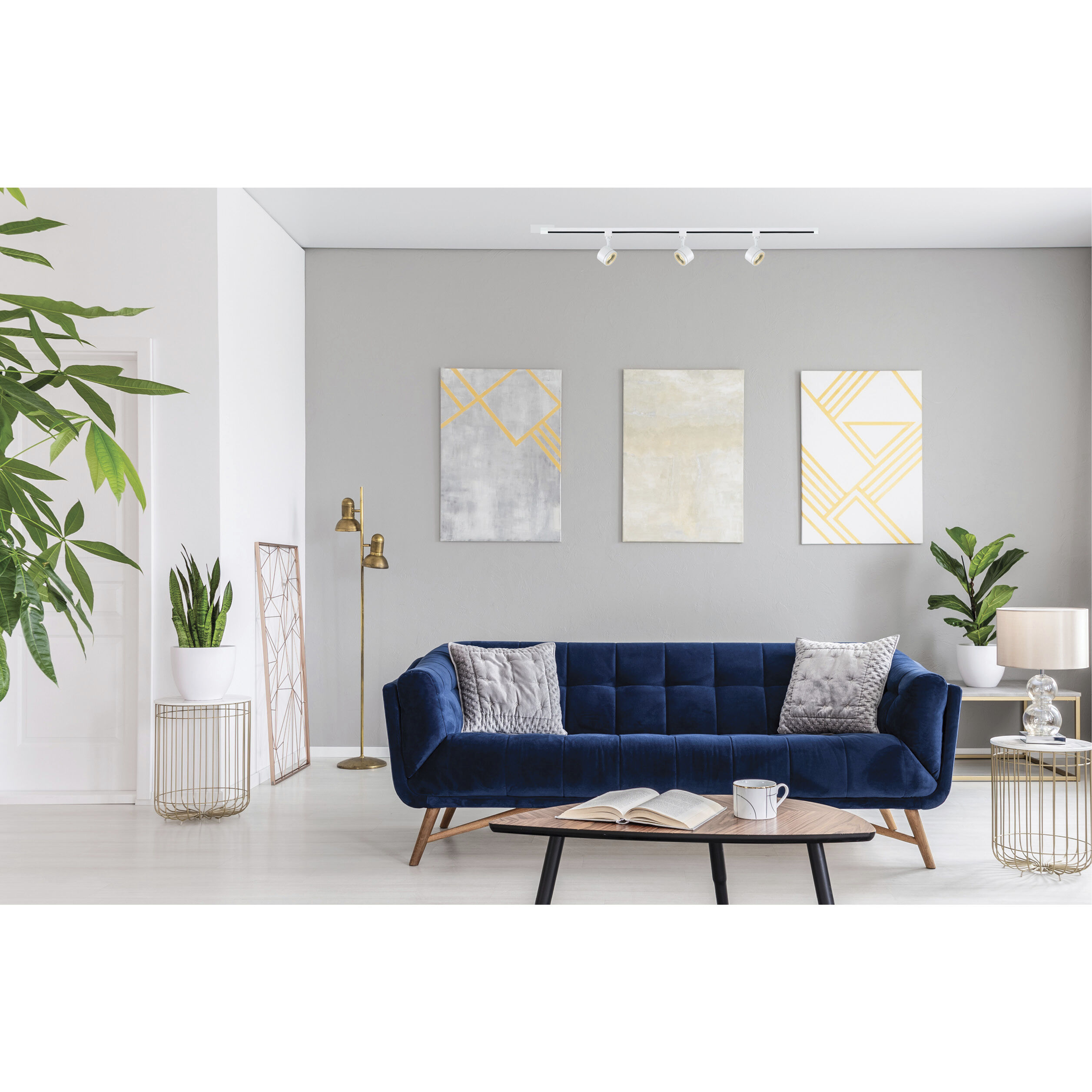 Brentwood 3 Light 120V White Track Kit Ceiling Light