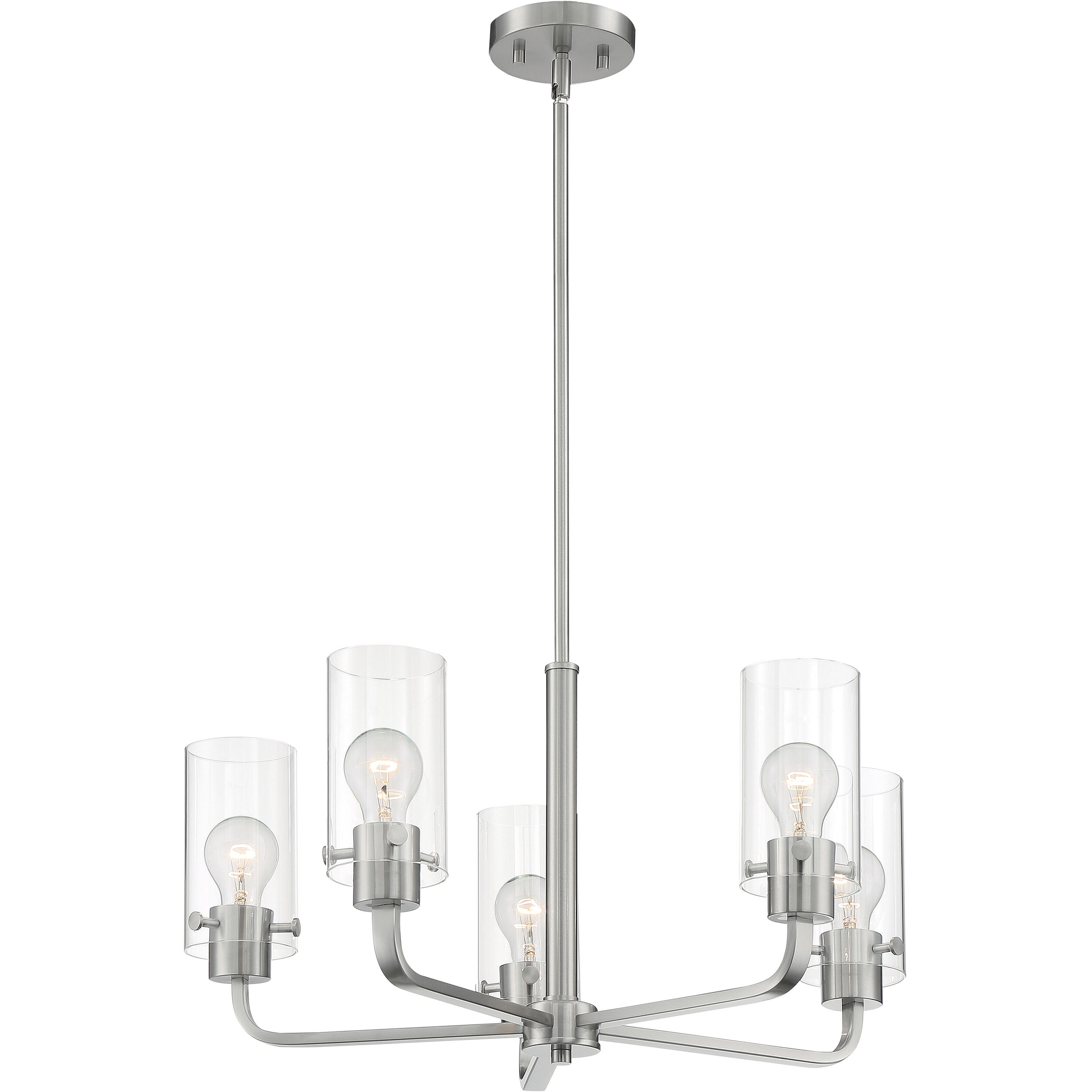Sommerset 5 Light 24 inch Brushed Nickel Chandelier Ceiling Light
