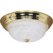 Brentwood 3 Light 15 inch Polished Brass Flush Mount Ceiling Light