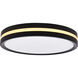 Brentwood LED 11.42 inch Matte Black Flush Mount with Night Light Ceiling Light