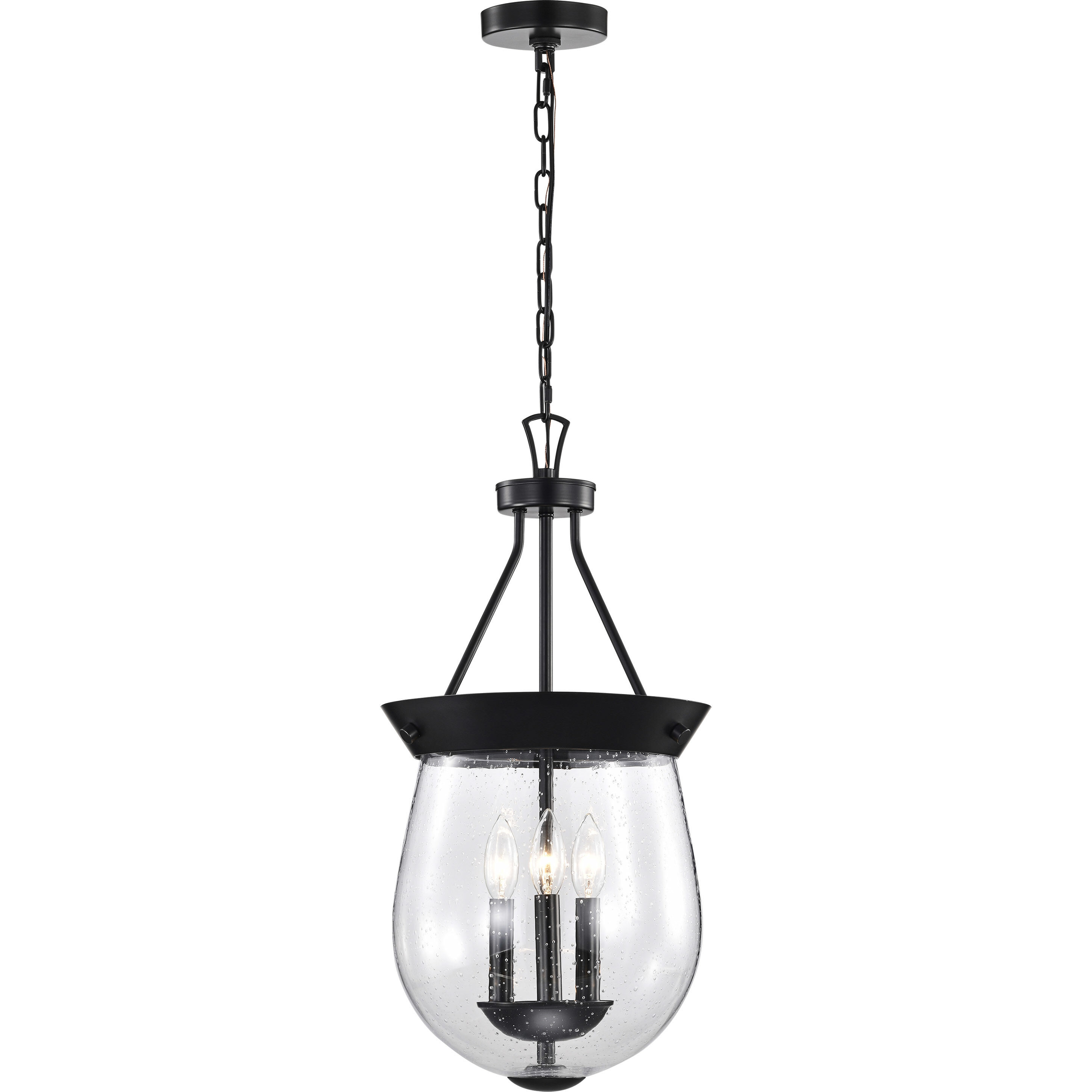 Boliver 3 Light 11.75 inch Matte Black Pendant Ceiling Light