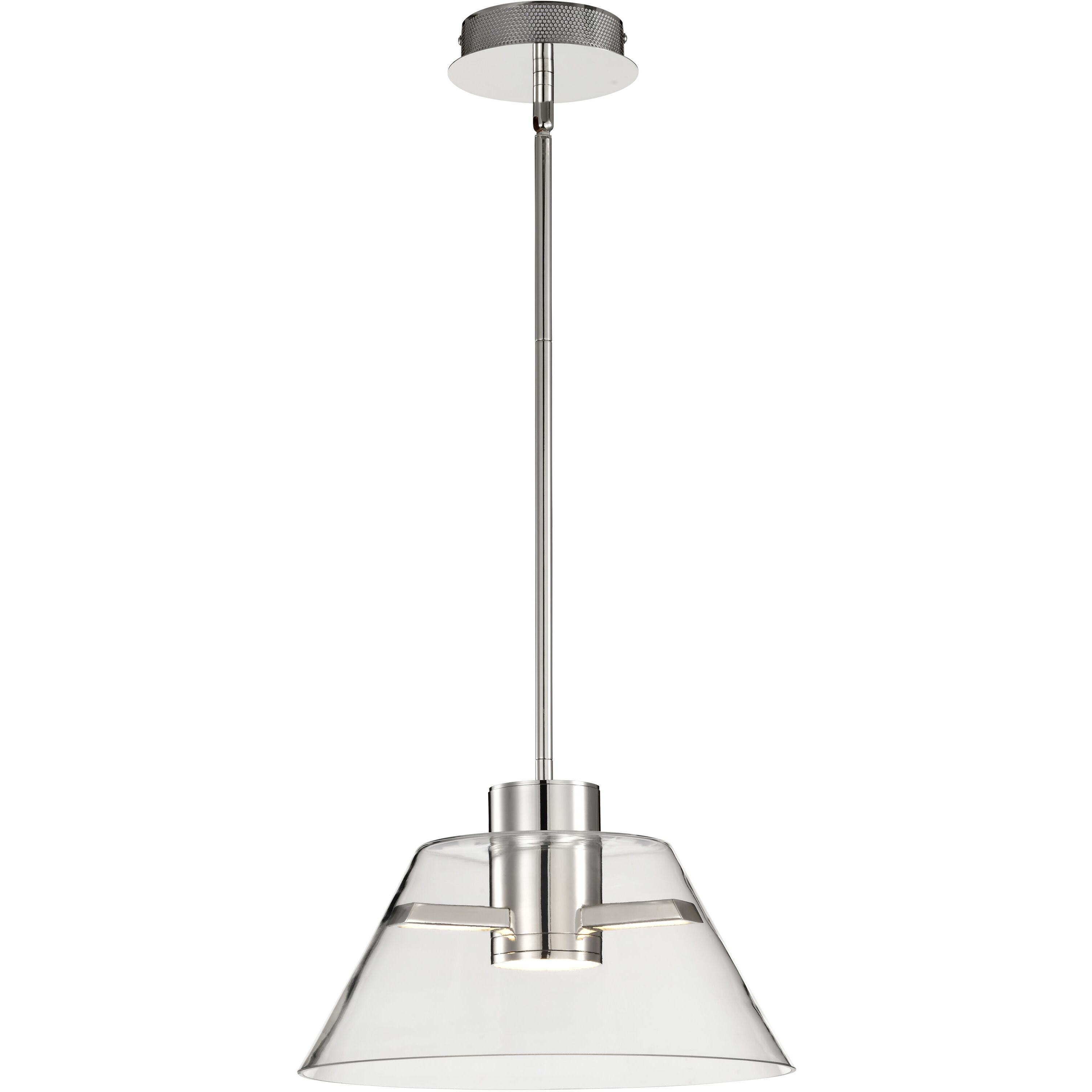 Edmond LED 13.63 inch Polished Nickel Pendant Ceiling Light