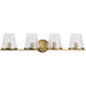 Valentine 32 inch Vintage Brass Vanity Wall Light